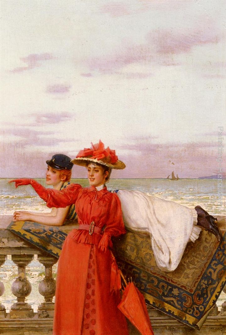 Looking Out To Sea painting - Vittorio Matteo Corcos Looking Out To Sea art painting